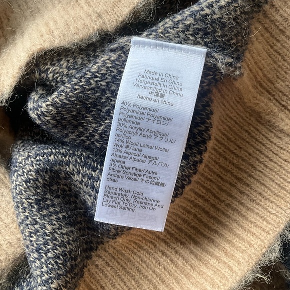 NWT J Crew Checkered V Neck Cardigan Sweater, Brushed Yarn - Picture 6 of 6